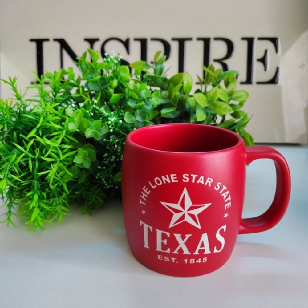 Americaware Georgia Etched Matte Stoneware Souvenir Mug | Red | 22oz